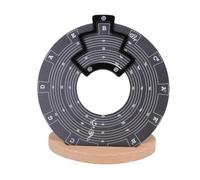 Walmeck Metal Circle of Fifths Wheel Guitar Melody Tool and Chord Chart para Music Learning Wood Stand (Gris)