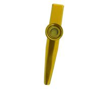 Walmeck Mini Kazoo Pocket Kazoo Pequeño de Metal Instrumento de Zumbido Aleación Aluminio Membrana Reemplazable Sonido Claro y Nítido para Fiestas Infantiles Lec (Oro)