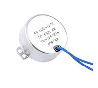 Walmeck Motor Síncrono de CA de 100-127 V, 4 W, 50-60 Hz, CCW, con Engranajes, bajo Ruido y Alto par, para Ventiladores Eléctricos, Calentadores, Estanterías, Artesanías, Lámparas, (10-12 RPM)