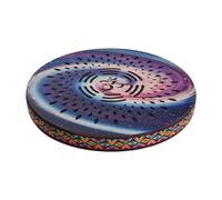 Walmeck Ocean Drum Tambor de Mano de Madera de Abedul con Diseño Pintado, Instrumento de Percusión Portátil Relajante para Baño de Sonido y Meditación de Yoga, Imita Efectos de Agua (12 pulgadas)