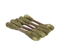 Walmeck Palitos de Manzana Naturales, Juguete para Masticar Conejo con Multivitaminas, Fibra para Mascotas Pequeñas, Salud de los Dientes, 5 uds.
