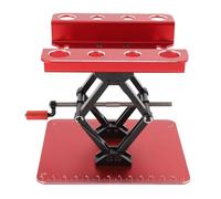 Walmeck RC Car Work Stand Platform de Reparación de Metales Ajustable Rotable para 1: 8 1:10 Modelos (Rojo)