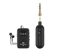 Walmeck Receptor Transmisor de IEM Inalámbrico de 2,4 GHz con Transmisión Digital sin Pérdidas, 10 Horas de Duración de la Batería, Baja Latencia para Ensayos de Banda de Estudio en