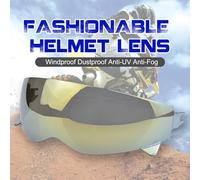 Walmeck Reemplazo de Visera de Lente Casco PC Primera Calidad Anti- Anti-Niebla -arañazos Instalación Flexible Lente Protección contra el Viento Motocicleta [Seguridad (Estilo 2)