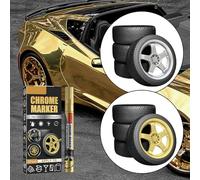 Walmeck Repare la Pluma de Removedor de Pintura de Pintura, la Apariencia de Restauración del Automóvil, a Prueba de Agua, Duradero, 3pcs, Oro/Plata, para el Modelo de Automóvil de Fibra (2)