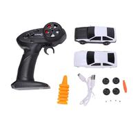 Walmeck Scale RC Drift Car con Gyro USB Recargable Control Remoto Coche 2.4G App Control Vehículo de Carreras Eléctrico con Luces LED Carcasas de Cuerpo Intercambiables Ruedas para (Blanca)