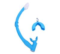 Walmeck Silicona Rollo Flexible Plegable Snorkel Tubo de Buceo Pesca de Buceo Válvula de Drenaje Seco Húmedo Snorkel para Principiantes para Principiantes (Azul)