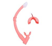 Walmeck Silicona Rollo Flexible Plegable Snorkel Tubo de Buceo Pesca de Buceo Válvula de Drenaje Seco Húmedo Snorkel para Principiantes para Principiantes (Rosa)