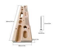 Walmeck Tabla Colgante de Madera, Diapasón de Escalada, Equipo Fortalecedor Mano, Entrenamiento, Agarre con los Dedos, Tracción hacia Arriba, Madera Natural, 500 * 100 * 30 Mm