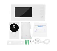 Walmeck Timbre con Video con Pantalla de Videoportero Timbre Inalámbrico 2.4G Cámara HD 720P Pantalla Táctil LCD de 4.5 Pulgadas Sonido Bidireccional Visión Nocturna Gran Angular