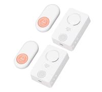 Walmeck Timbre Inalámbrico Alcance de 200 M 4 Niveles de Volumen Luz RGB Resistente Al Agua 38 Tonos Llamada Buscapersonas Inalámbrico Ideal para el Hogar Apartamento Ancianos