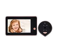Walmeck Timbre Inalámbrico con Mirilla de Vídeo 1080P, Intercomunicador con Monitor LCD de Ojo Gato 4,3 Pulgadas, Aplicación para Casa Inteligente, Timbre Puerta WiFi
