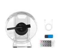 Walmeck Ventilador Holográfico 3D de 11 Cm, Holográfico LED, Pantalla Estéreo de Ojo Desnudo con Altavoz Incorporado y Control Aplicación para Decoración del Hogar