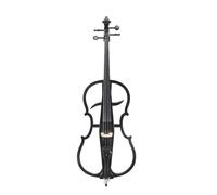 Walmeck Violonchelo Eléctrico Violonchelo Silencioso Electrónico 4/4 Barniz Metálico Negro Cuerpo DE Arce Cordal DE ébano SALIDA LÍNEA MIC TELÉFONO Tono Volumen