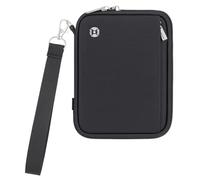 WALNEW Soporte para pasaporte para viajes, cartera de viaje con bloqueo RFID, organizador esencial con ranuras para tarjetas y bolsillo con cremallera, Negro, 4 passports, Moderno
