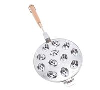 Walnut Cookie Maker 12 Cavities | Non - Stick Aluminum Alloy Pan for Cakes/Egg Waffles/Pastries | Heat Tolerant & Dishwasher Safe (Silver)