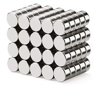 Walolo - Imanes extra fuertes de 6 mm x 3 mm, imán de neodimio grado N45 para pizarra blanca, nevera, tablero de pines e imagen de bricolaje, paquete de 40 unidades