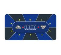 Walopola 120 x 60 cm Premium Poker Matte Poker Tischauflage Poker Tischauflage Poker, Doppelseitige Filz Roulette Matte für Themenpartys Texas Holdem und Blackjack