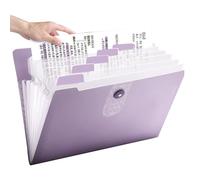 Walopola Accordion File Organizer, Extensión de Archivos, Organizador de Almacenamiento de Archivos, Carpeta Extensible con 12 Compartimentos, Organizador de Documentos Portátil en Formato A4 Letras