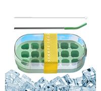 Walopola Botella de hielo | Máquina de hielo portátil de 18 rejillas | Molde de congelación de fácil liberación para leche, cóctel, whisky, café, refrescos, bebidas para el hogar, cafetería