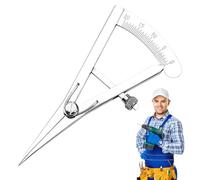 Walopola Brújula de cuero, brújula divisora, herramienta de artesanía de cuero, divisor de alas de resorte de precisión, brújula metálica con cerradura, calibrador de marcado ajustable de alta