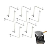 Walopola Clips de en V para Piscina, Acero Inoxidable, Clip en V para Poste de Piscina, Abrazadera de Mantenimiento para rastrillo telescópico, rastrillo, Fregadero, Red, Pared, jardín, Patio