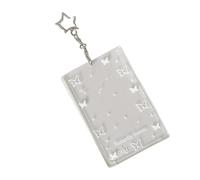 Walopola Fundas Protectoras para Tarjetas, Tarjetero para Llavero - Fundas Transparentes para Tarjetas comerciales Porta credencial rígido - Prácticos Protectores de Tarjetas duras, Estuche rígido