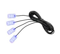 Walopola Iluminación ambiental para coche, lámpara brillante de ritmo musical, con puerto USB, brillo ajustable, luces LED para el interior, para tractor, remolque, automóvil