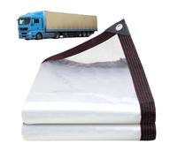 Walopola Lona transparente, cubierta de lona de protección de 7 x 7 pies, lona al aire libre con ojales, para patio, camping, muebles, pintura, jardín, porche, hogar, plantas, gallinero, invernadero