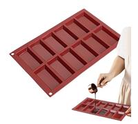 Walopola Molde para barra de chocolate, forma de barra de chocolate, forma rectangular de silicona para congelador, buen sellado, molde de chocolate roto, alfombrilla para tartas,
