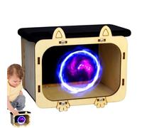 Walopola Proyector de teléfono móvil, proyector de cine en casa, de cartón, visualizaciones, holograma móvil para smartphone, proyector de soporte de pantalla, proyector de reloj de holograma de