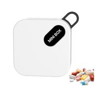 Walopola Recipiente pequeño para pastillas, pequeños contenedores de almacenamiento transparentes, organizador multifuncional portátil con compartimentos para guardar collares, anillos, alfileres