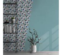 WALPLUS 28 x 20 cm arabesco verde y azul autoadhesivo brillante 3D transferencia cubierta pegatinas DIY arte palo en azulejos para el hogar habitación cocina pared arte decoración baño accesorio