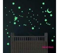 Walplus - Adhesivo decorativo para pared, diseño de noche mágica que brilla en la oscuridad, multicolor (24 x 35 x 20 cm)