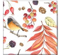 Walplus Adhesivos Para Azulejos Vinilo Adhesivo Estampado Losetas Adhesivas Pared Cocina Decoracion Protector No Tóxicos Fácilmente Extraíble Poinsettia The Winter Joy 24Pcs 15Cm(6") Rojo