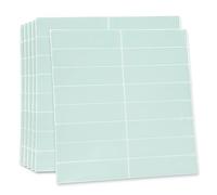 WALPLUS Calcomanías 3D para azulejos - Calcomanías de despegar y pegar, impermeables, diseño rectangular verde mar claro, transferencias de pared para cocina, baño y sala de estar, 6 hojas (30,5 cm)