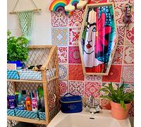 Walplus Combinación De Pegatinas Para Azulejos Vinilo Adhesivo Impreso Azulejos Adhesivos De Pared De Cocina Decoración Protector No Tóxico Mezcla De Mandalas Multicolor 72Unidades 15Cm(6")