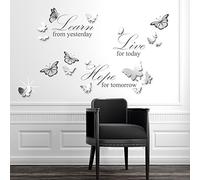 Walplus ESPEJO 3d mariposas 50x70 cm Adhesivos de pared extraíble Autoadhesivo Arte Mural VINILO DECORACIÓN HOGAR BRICOLAJE Living Oficina Dormitorio Decor papel pintado HABITACIÓN INFANTIL REGALO