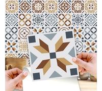 Walplus Pegatinas Azulejos Paquete Múltiple Vinilo Adhesivo Impreso Azulejos Adhesivos De Pared De Cocina Decoración Protector No Tóxico Fácilmente Removible Azulejos 96Unidades 15Cm(6") Multicolor