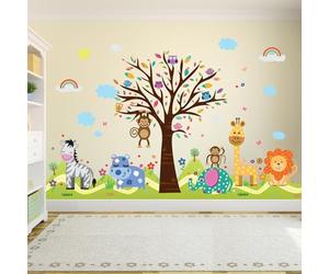 Walplus Pegatinas Parque Infantil Perfecto Para Regalar Walplus Pegatinas De Vinilo Pegatina De Pared Calcomanía Arte De Pared Happy London Zon With Hills Tree Diy Kids 60X90Cm Multicolor