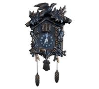 WALPLUS Reloj clásico de Cuco de Bosque Negro, 24 x 31 x 13 cm, decoración del hogar, Accesorios de Oficina, diseño Minimalista, decoración de Dormitorio, Elegante Regalo para Sala de Estar