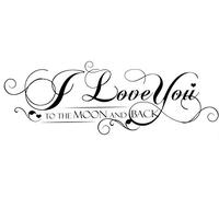 Walplus Swarovski Crystals and I Love You - Adhesivo decorativo para pared (90 x 30 x 0,5 cm), diseño de texto en inglés "I Love You"