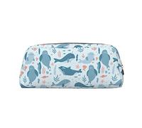 Walrus Animal Ocean Pattern Estuche organizador de papelería de PVC bolsa de lápices bolsa de lápiz portátil para oficina, color, 5.0cm*10.5cm*20.5cm, Estuche para lápices