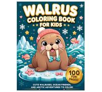 Walrus Coloring Book for Kids: Cute Kawaii Walrus Coloring Pages for Kids Ages 4-8 - Fun Arctic & Ocean Animal Designs for Stress Relief, Relaxation & Creative Play | Perfect Gift for Animal Lovers