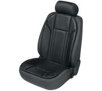 WALSER 11229 Funda de asiento de imitación de cuero Funda de asiento universal Cubierta de plaza de coche en negro Cubierta de plaza de coche Ravenna