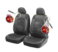 Walser Funda de Asiento de Coche Rover con Cremallera, Zipp-IT Premium Seat Covers Car, 2 Front Seat Covers Negro 13403