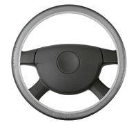 Walser Funda Volante Coche Agarre Suave, Funda Volante Coche, Funda Volante Coche Hueco, protección Volante Coche Negro/Gris