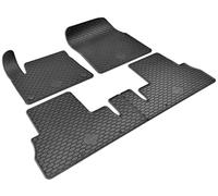 WALSER Alfombrillas de goma a medida DirtGuard compatible con Peugeot Rifter 09/2018-Hoy, Opel Combo 06/2018-Hoy, Citroen Berlingo 06/2018-Hoy