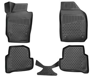Walser Alfombrillas de Goma a Medida XTR Compatible con Skoda Fabia 3 2014-2018, Alfombrilla Coche, Protector de Suelo Coche