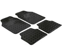 WALSER alfombrillas de goma, alfombrillas universales metálicas, juego completo de tapetes a cuadros, alfombrilla protectora negra 28035